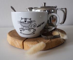 Hrnek cappuccino Vysmátá kočka
